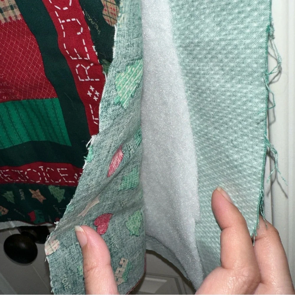 Project peace - unfinished Christmas lap blanket/wall hanging, 36 x 40“